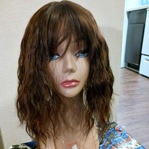 Light Golden brown synthetic hair topper